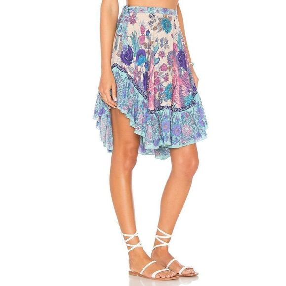 Spell and the Gypsy Collective Siren Song Hi-Low Skirt in Mermaid XS b72 - Picture 8 of 13
